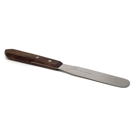 A2Z Scilab Icing Spatula Straight 6 Long Plain Blade Sturdy Wood Handle, Total Length 10.4 A2Z-ZR-WHS6